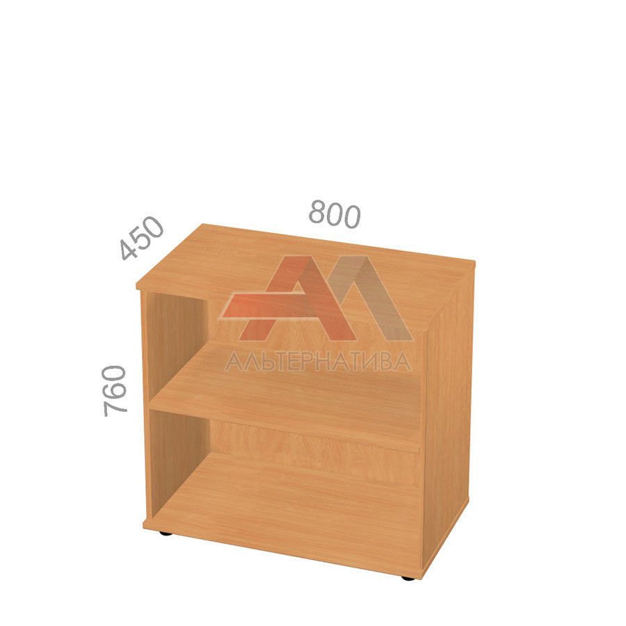 Шкаф 2 уровня, широкий, открытый, стеллаж - Танго ТШ53, ШхГхВ: 800х450х760 мм