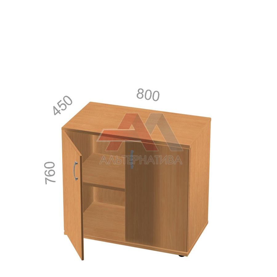 Шкаф 2 уровня, широкий, закрытый, двери ЛДСП - Танго ТШ52з, ШхГхВ: 800х450х760 мм