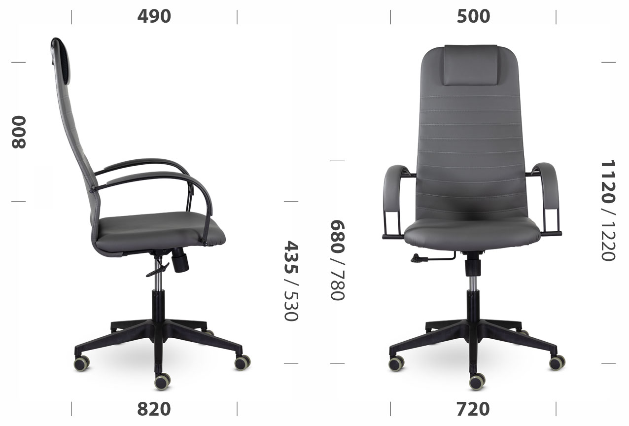 Размеры кресла Solo CH-601 Ср S UTFC