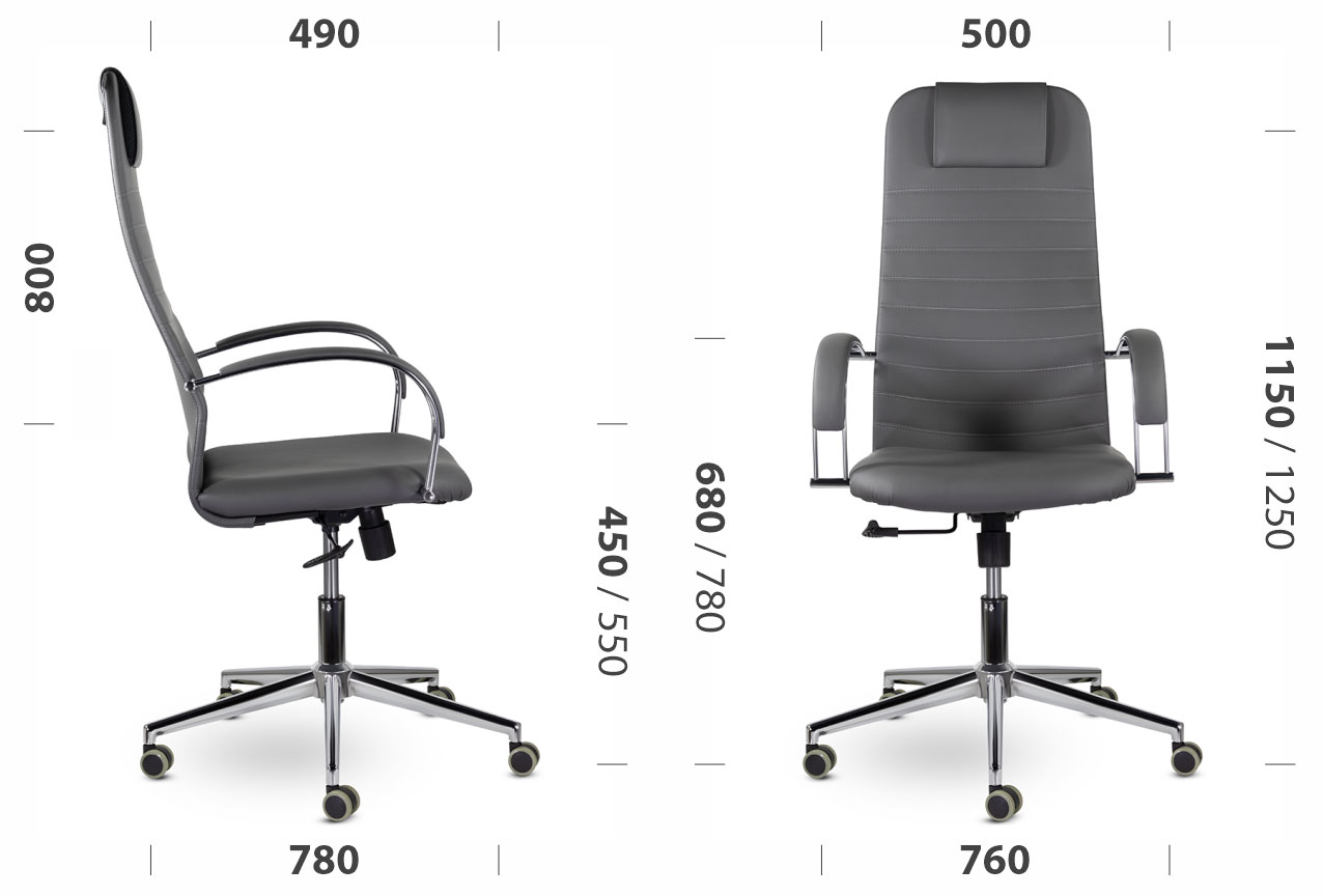 Размеры кресла СН-601 Соло хром UTFC