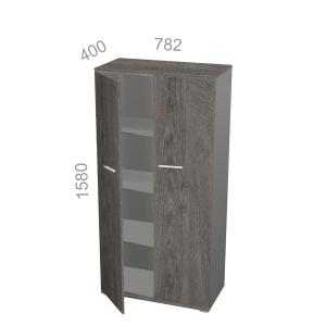 Шкаф 4 уровня, широкий, закрытый, двери ЛДСП - Яппи ЯШД-04 C - центральный элемент, ШхГхВ: 782х400х1580 мм