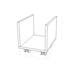 Полка под системный блок на колесах