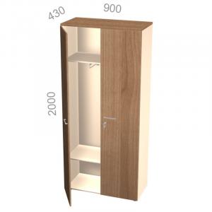 Шкаф гардероб, широкий - Аккорд Персонал АКТ 5-20, выдвижная вешалка, с замком, ШхГхВ: 900х430х2000 мм