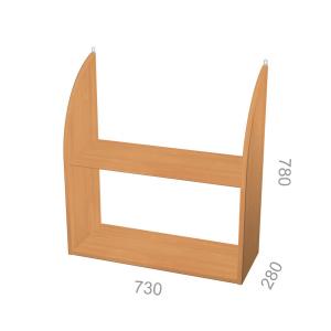 Полка на стену Стандарт СТ ПН1, ШхГхВ: 730х280х780 мм