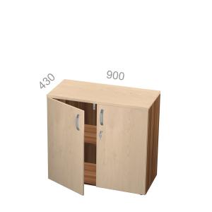 Шкаф 2 уровня, широкий, закрытый, двери ЛДСП - Берлин Персонал BRA.ZD2-090, с замком, ШхГхВ: 900х430х810 мм