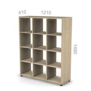 Стеллаж 4 уровня, 12 ячеек Европа Лайт ЕВ СTЖ 4-12, ШхГхВ: 1210х410х1490мм