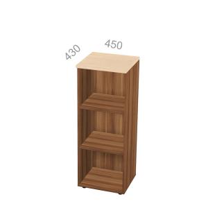 Шкаф 3 уровня, узкий, открытый, стеллаж - Берлин Директор BRA.SO3-D-045, ШхГхВ: 450х430х1290 мм