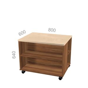 Тумба под оргтехнику, на колесах Берлин Персонал BRA.TK-080, ШхГхВ: 800х600х640 мм