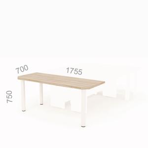 Элемент конференц стола без опор Аккорд Директор 60B008, ШхГхВ: 1755х700х750 мм