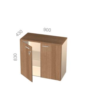 Шкаф 2 уровня, широкий, закрытый, двери ЛДСП - Октава ОКТД 2-15, с замком, ШхГхВ: 900х430х830 мм