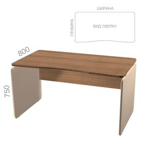 Стол симметричный с вырезом Аккорд Персонал АК 2, ШхГхВ: 1200_1800х800х750 мм