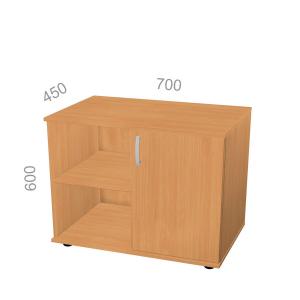 Тумба под оргтехнику Лайт ЛТ ТК-2 R - правая, ШхГхВ: 700х450х600 мм