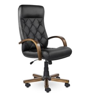 Кресло Верона К-10 В дерево D8 (темный орех) S, экокожа Santorini