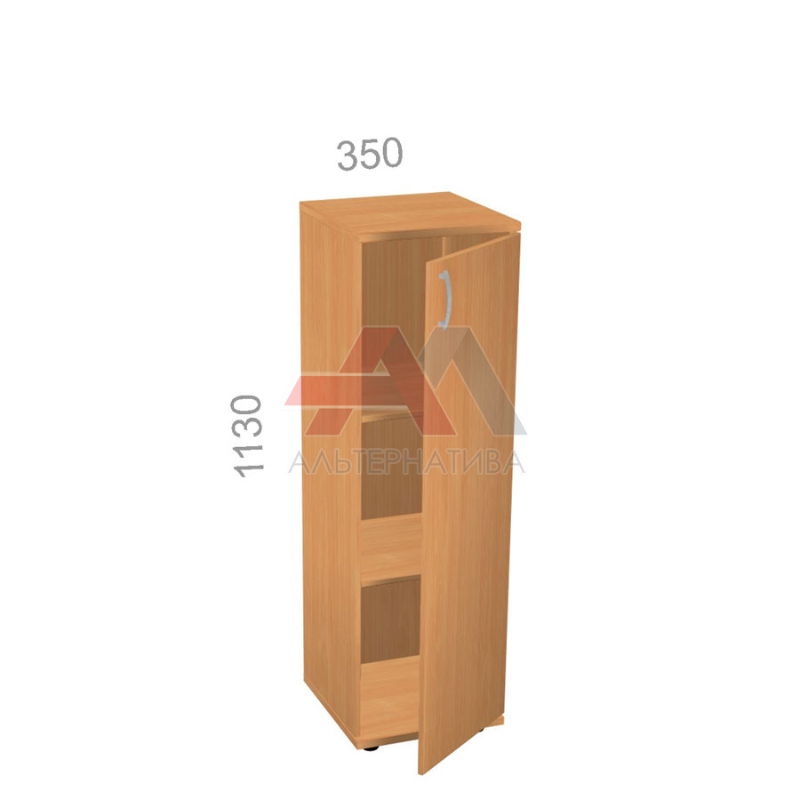Шкаф 3 уровня, узкий, закрытый, дверь ЛДСП - Лайт ЛТ ШЗ-05 R - правый, ШхГхВ: 350х350_550х1130 мм