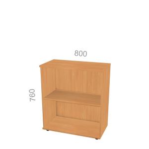 Шкаф 2 уровня, широкий, открытый, стеллаж - Эрго ЭР КШ53, ШхГхВ: 800х450_600х760 мм