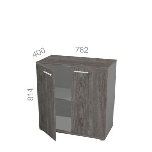 Шкаф 2 уровня, широкий, закрытый, двери ЛДСП - Яппи ЯШД-02 C - центральный элемент, ШхГхВ: 782х400х814 мм