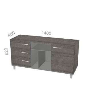 Тумба греденция Яппи ЯТК-140 L - левая, ШхГхВ: 1400х450х620 мм