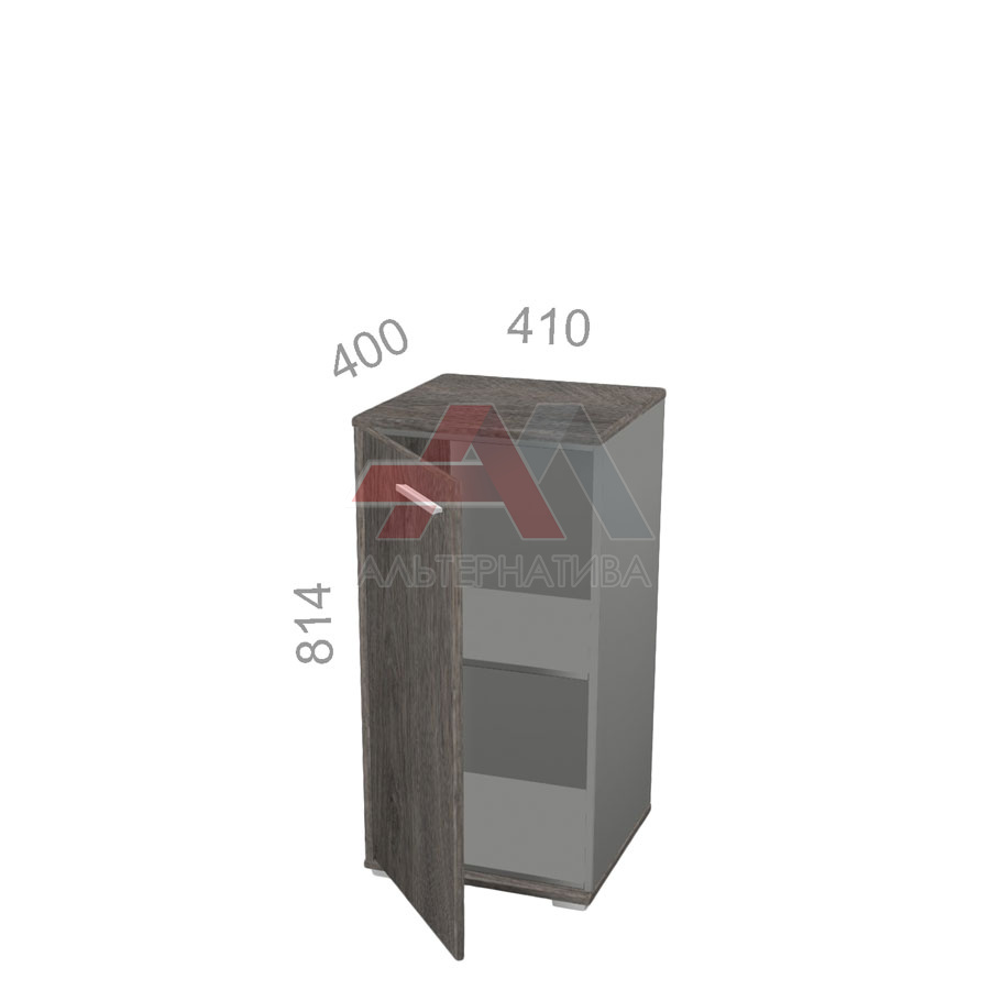Шкаф 2 уровня, узкий, закрытый, дверь ЛДСП - Яппи ЯШД-01 L - левый элемент, ШхГхВ: 410х400х814 мм