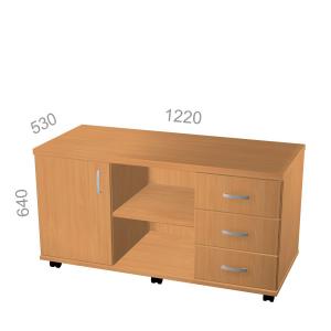 Тумба греденция Танго ТМ9-04 R - правая, на колесах, ШхГхВ: 1220х530х640 мм