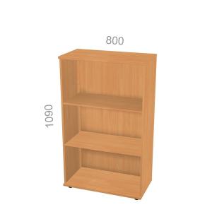 Шкаф 3 уровня, широкий, открытый, стеллаж - Эрго ЭР КШ43, ШхГхВ: 800х450_600х1090 мм