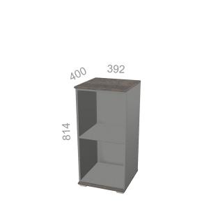 Шкаф 2 уровня, узкий, открытый, стеллаж - Яппи ЯШ-01 C - центральный элемент, ШхГхВ: 392х400х814 мм