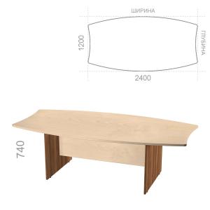 Стол для переговоров (конференц-стол) фигурный Берлин Персонал BRA.STK-240, ШхГхВ: 2400х1200х740 мм