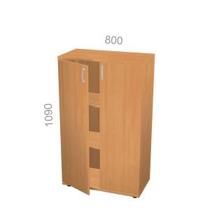 Шкаф 3 уровня, широкий, закрытый, двери ЛДСП - Эрго ЭР КШ42, ШхГхВ: 800х450_600х1090 мм