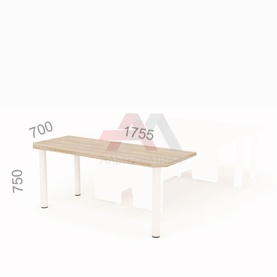 Элемент конференц стола без опор Аккорд Директор 60B008, ШхГхВ: 1755х700х750 мм