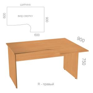 Стол эргономичный, угловой Эрго ЭР С4у R - правый, ШхГхВ: 1200_1800х900х750 мм