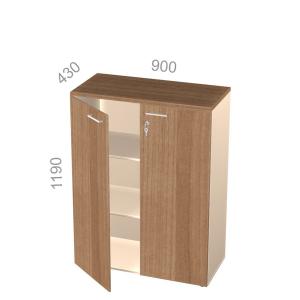 Шкаф 3 уровня, широкий, закрытый, двери ЛДСП - Аккорд Персонал АКТ 3-15, с замком, ШхГхВ: 900х430х1190 мм