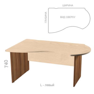 Стол эргономичный, асимметричный Берлин Персонал BRA.STU L - левый, ШхГхВ: 1400_1800х800_1200х740 мм