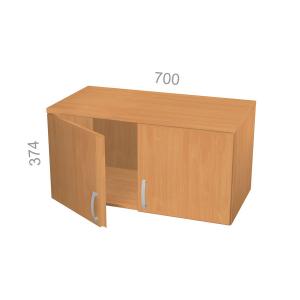 Антресоль широкая, закрытая, ЛДСП двери - Лайт ЛТ АЗ-02, ШхГхВ: 700х350_550х374 мм