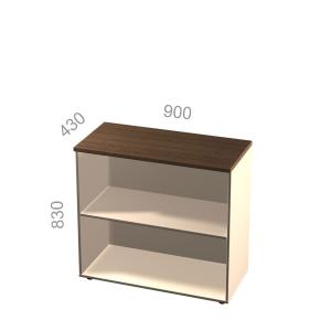 Шкаф 2 уровня, широкий, открытый, стеллаж - Аккорд Персонал АКТ 2-11, ШхГхВ: 900х430х830 мм
