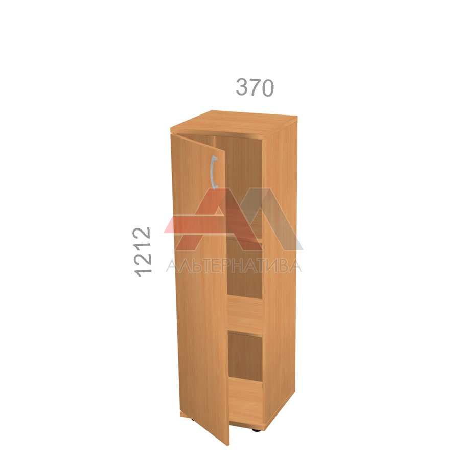 Шкаф 3 уровня, узкий, закрытый, дверь ЛДСП - Стандарт СТ ШЗ-08 L - левый, ШхГхВ: 370х380_550х1212 мм