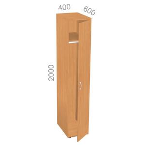 Шкаф гардероб, узкий - Эрго ЭР КШ61/1-04 R - правый, штанга для одежды, ШхГхВ: 400х600х2000 мм