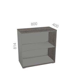 Шкаф 2 уровня, широкий, открытый, стеллаж - Яппи ЯШ-02 R - правый элемент, ШхГхВ: 800х400х814 мм