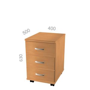 Тумба выкатная Лайт ЛТ Т1, на колесах, ШхГхВ: 400х500х630 мм