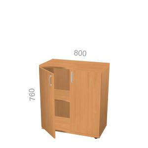 Шкаф 2 уровня, широкий, закрытый, двери ЛДСП -  Эрго ЭР КШ52, ШхГхВ: 800х450_600х760 мм