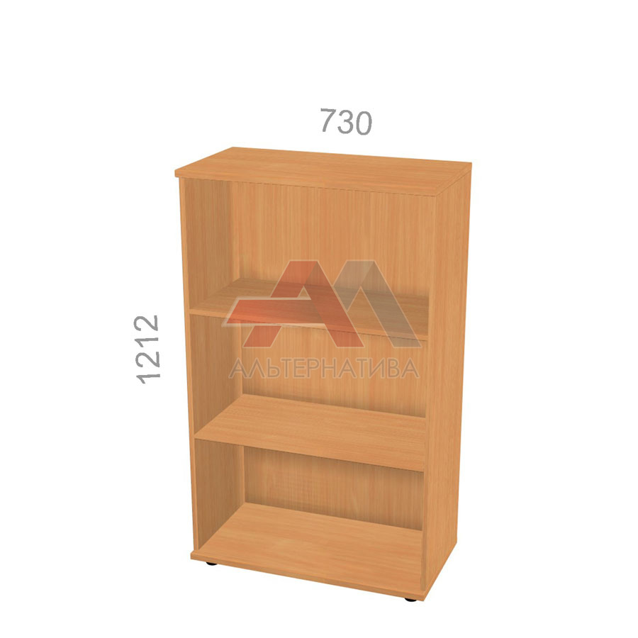 Шкаф 3 уровня, широкий, открытый, стеллаж - Стандарт СТ Ш-11, ШхГхВ: 730х380_550х1212 мм