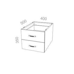 Тумба подвесная для стола Стандарт СТ Т4-02, ШхГхВ: 400х500х350 мм