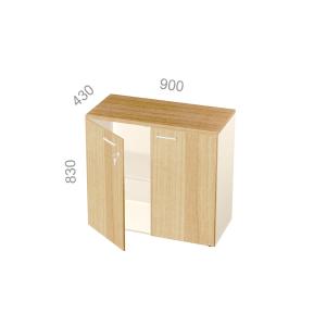 Шкаф 2 уровня, закрытый Аккорд Директор 49Н012.400, двери ЛДСП, с замком, ШхГхВ: 900х430х830 мм