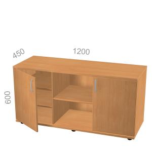 Тумба под оргтехнику Стандарт СТ Т3-04, ШхГхВ: 1200х450х600 мм