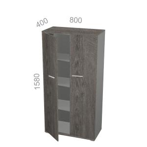 Шкаф 4 уровня, широкий, закрытый, двери ЛДСП - Яппи ЯШД-04 L - левый элемент, ШхГхВ: 800х400х1580 мм