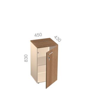 Шкаф 2 уровня, узкий, закрытый, дверь ЛДСП - Аккорд Персонал АКТ 2-14 R - правый, с замком, ШхГхВ: 450х430х830 мм