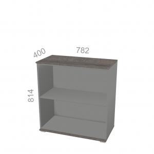 Шкаф 2 уровня, широкий, открытый, стеллаж - Яппи ЯШ-02 C - центральный элемент, ШхГхВ: 782х400х814 мм