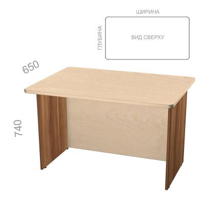 Стол прямой, с низкой панелью Берлин Персонал BRA.SNP 65, ШхГхВ: 800_1800х650х740 мм