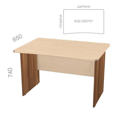 Стол прямой, с вогнутой столешницей Берлин Персонал BRA.SVS 65, ШхГхВ: 800_1800х650х740 мм