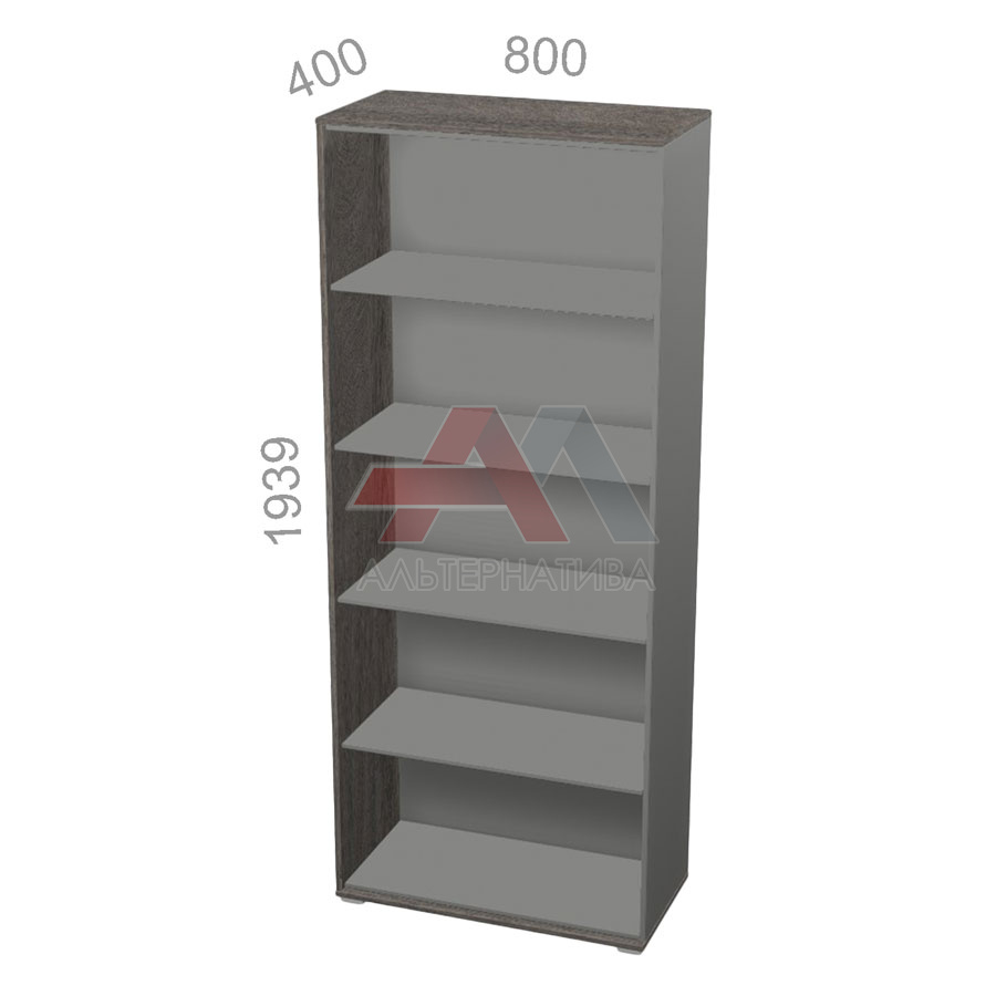 Шкаф 5 уровней, широкий, открытый, стеллаж - Яппи ЯШ-06 L - левый элемент, ШхГхВ: 800х400х1939 мм