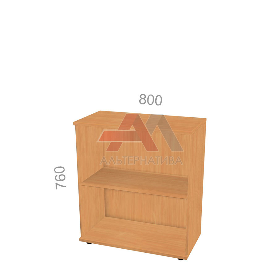 Шкаф 2 уровня, широкий, открытый, стеллаж - Эрго ЭР КШ53, ШхГхВ: 800х450_600х760 мм