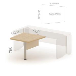 Брифинг трапеция без опоры Аккорд Директор 48B004, ШхГхВ: 1420х900х750 мм